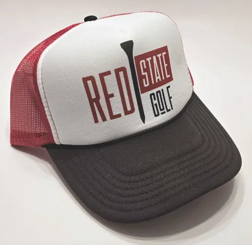 Red State Golf Logo Trucker Hat (Standard OSFM Size)